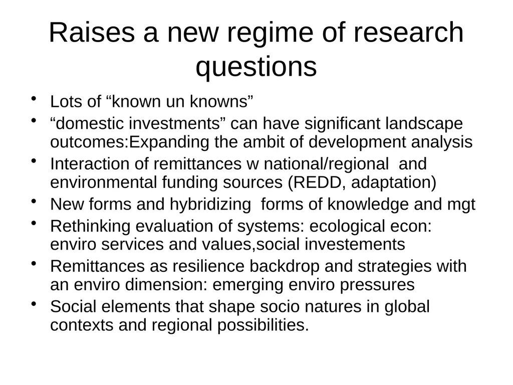 Modern Political ecologies: landscapes of social - slide 14 of 17