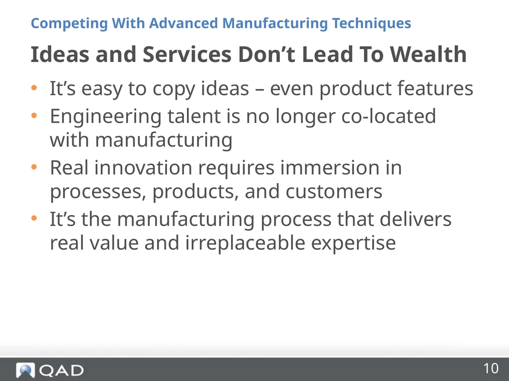 Insourcing and Competing With Advanced - slide 10 of 48