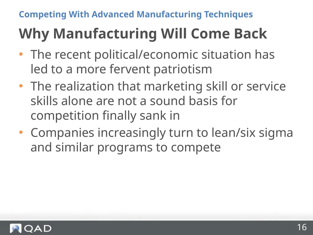 Insourcing and Competing With Advanced - slide 16 of 48