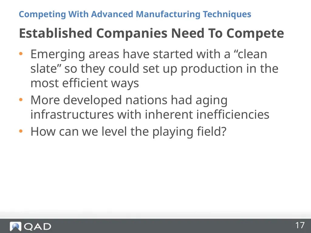 Insourcing and Competing With Advanced - slide 17 of 48