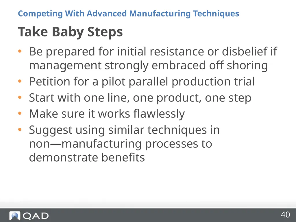 Insourcing and Competing With Advanced - slide 40 of 48