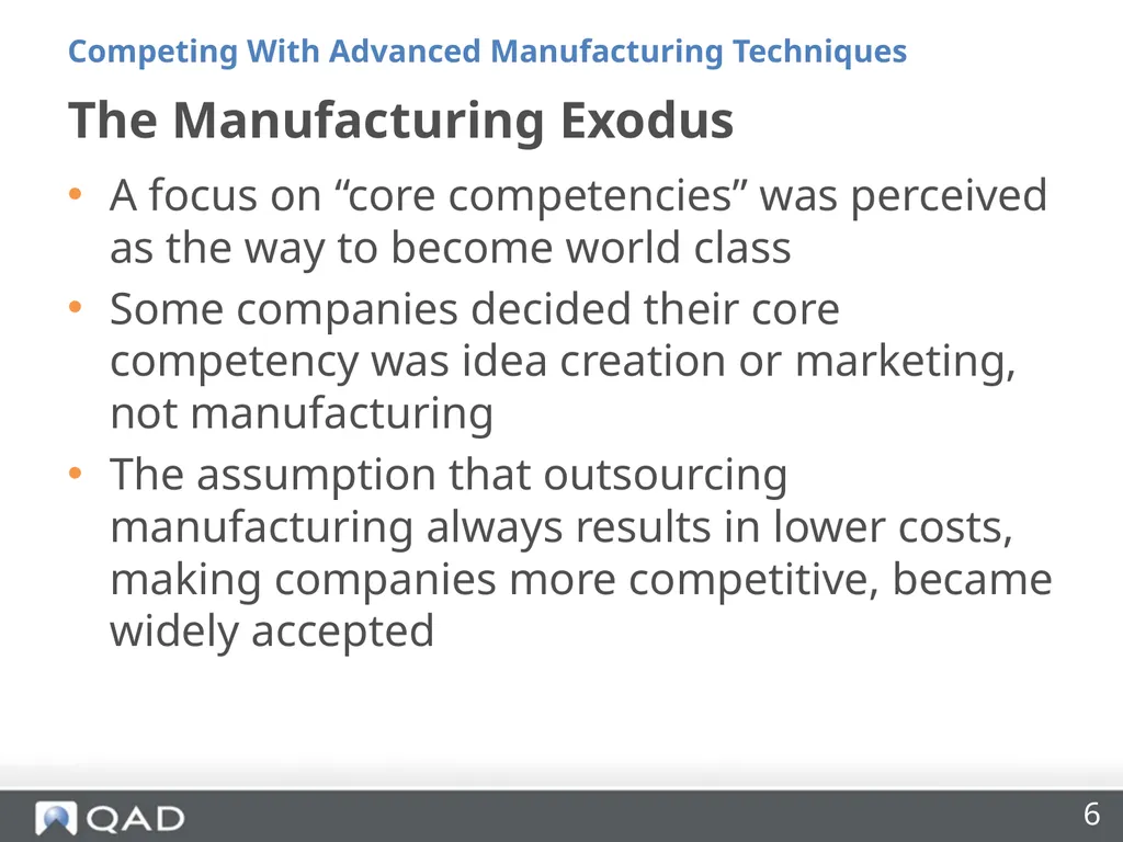 Insourcing and Competing With Advanced - slide 6 of 48