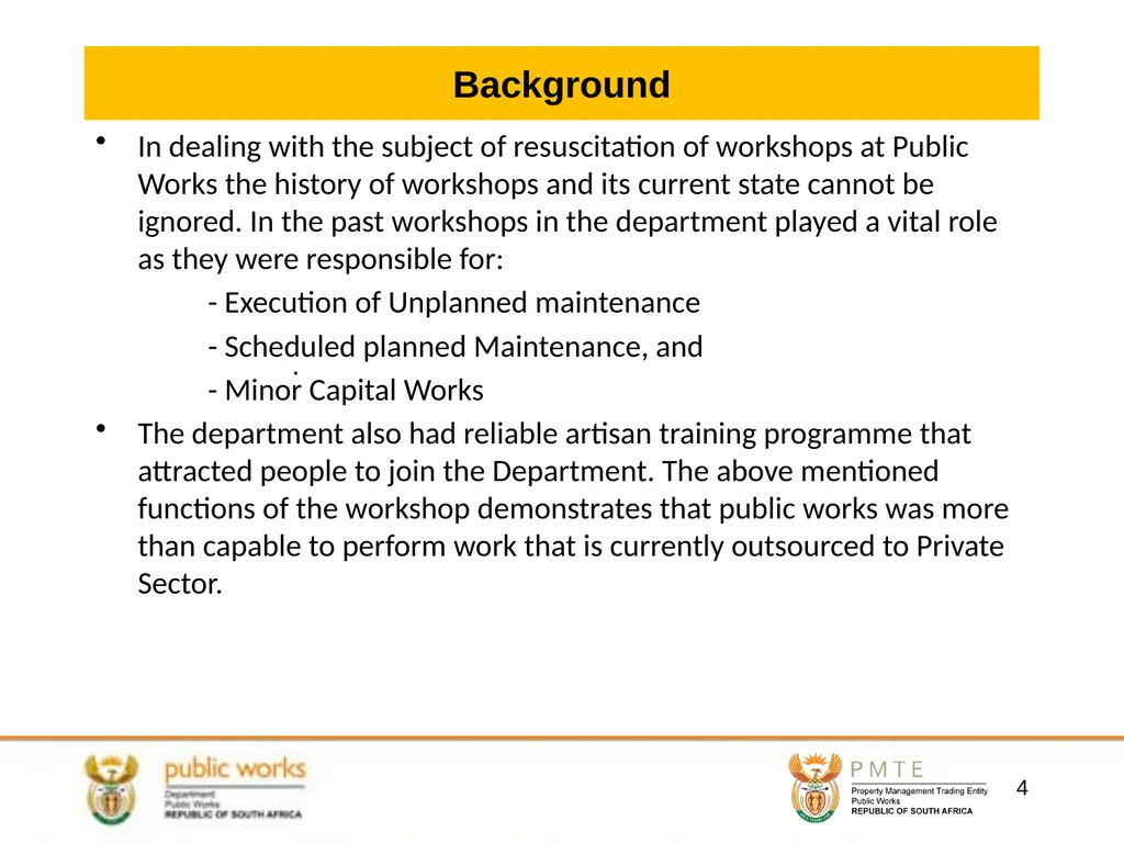 DEPARTMENTAL WORKSHOPS PROPOSED RESUSCITATION AND - slide 4 of 23