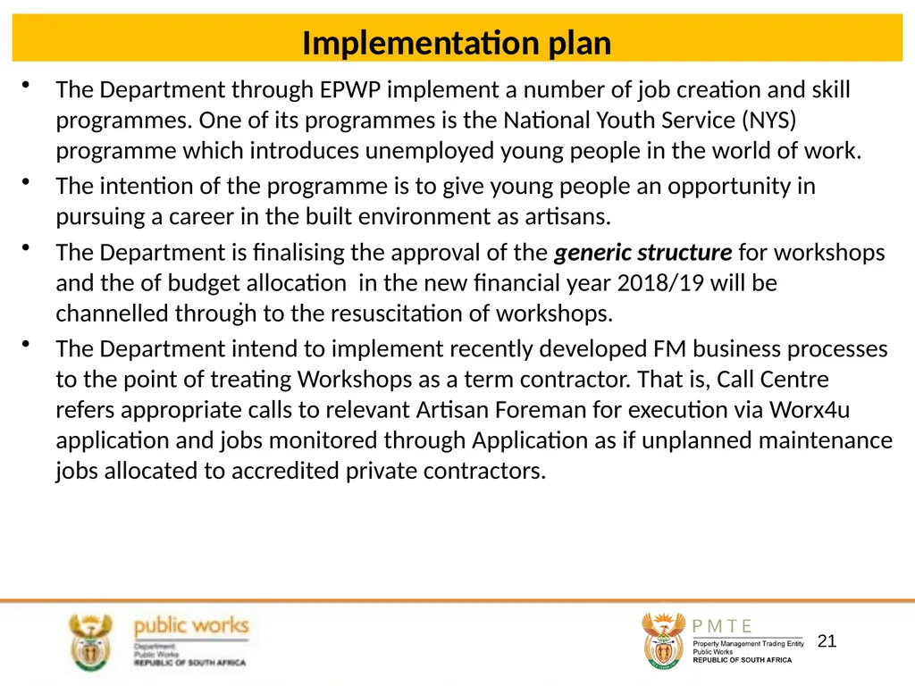 DEPARTMENTAL WORKSHOPS PROPOSED RESUSCITATION AND - slide 21 of 23