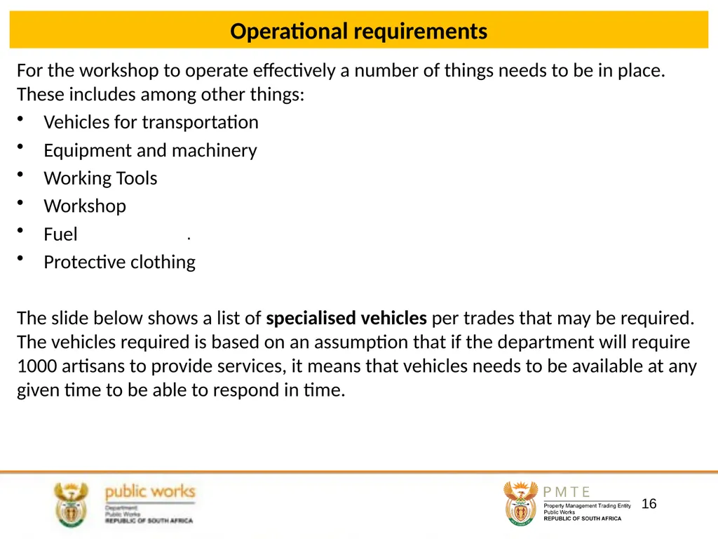 DEPARTMENTAL WORKSHOPS PROPOSED RESUSCITATION AND - slide 16 of 23