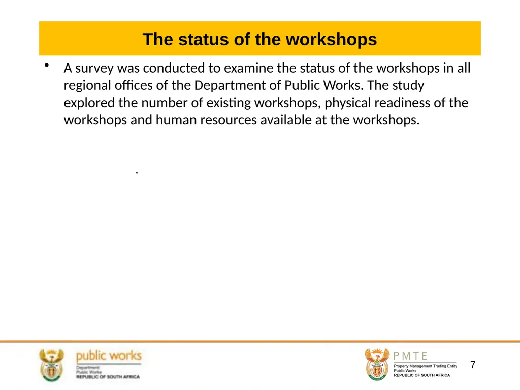 DEPARTMENTAL WORKSHOPS PROPOSED RESUSCITATION AND - slide 7 of 23