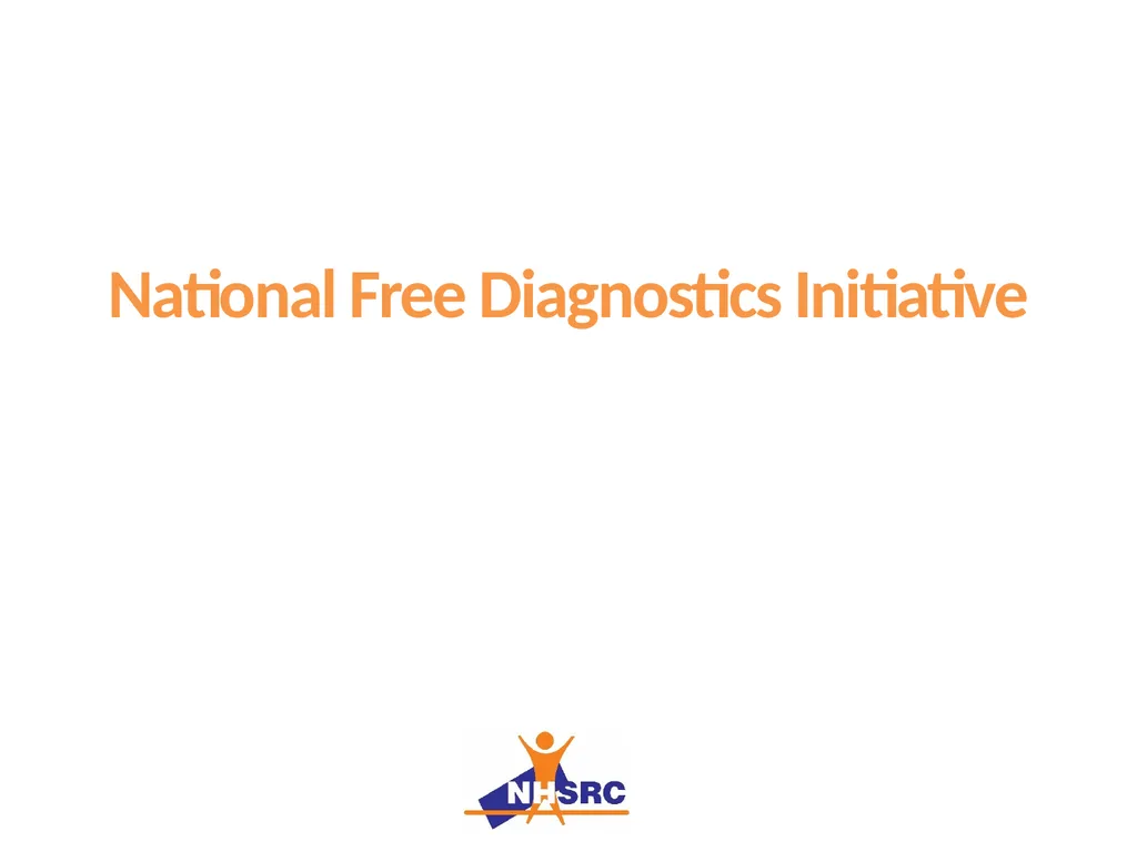 National Free Diagnostics Initiative Free