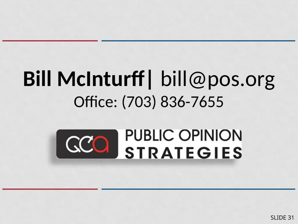 National Update May 2016 Bill McInturff SLIDE 1 - slide 31 of 31