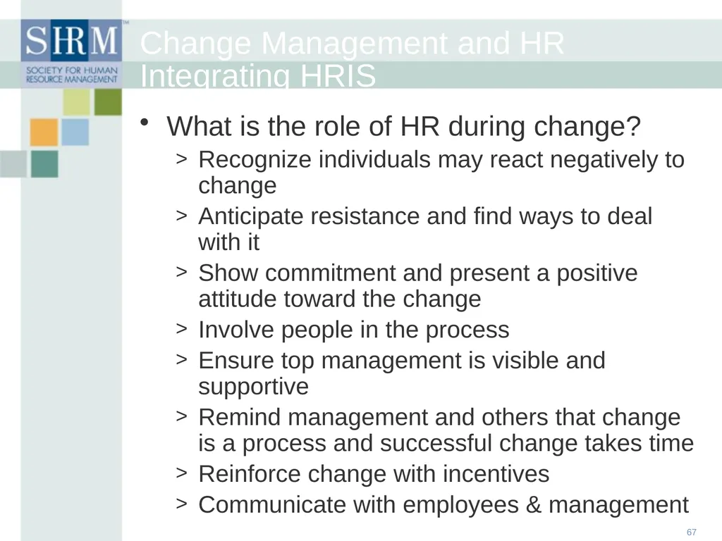 HR Data Management: An Historical, Technological - slide 67 of 68