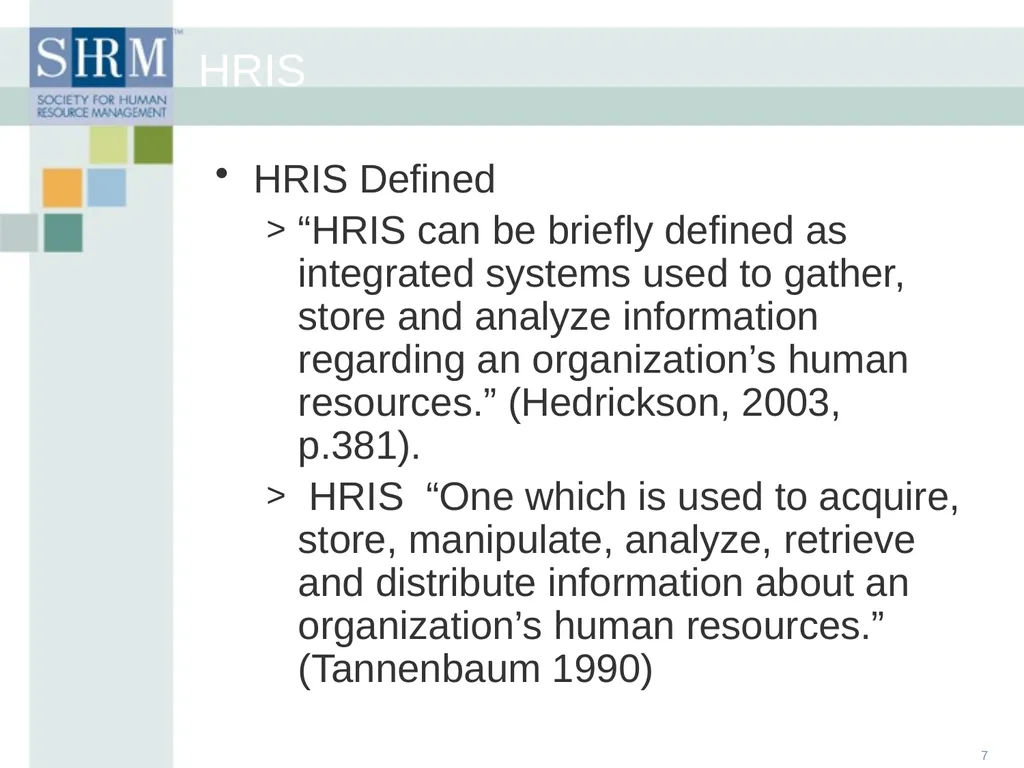 HR Data Management: An Historical, Technological - slide 7 of 68
