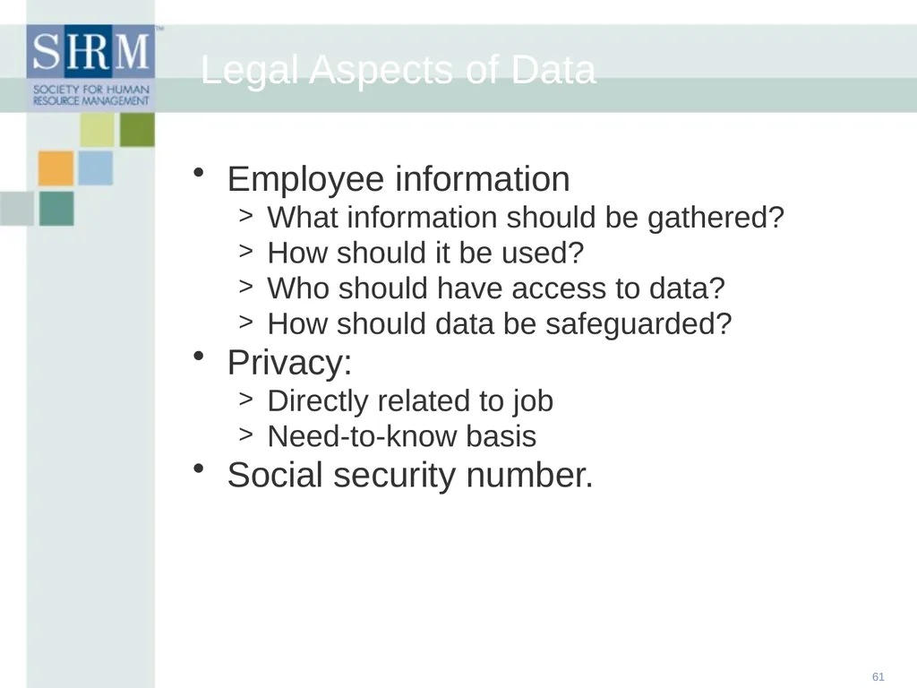 HR Data Management: An Historical, Technological - slide 61 of 68