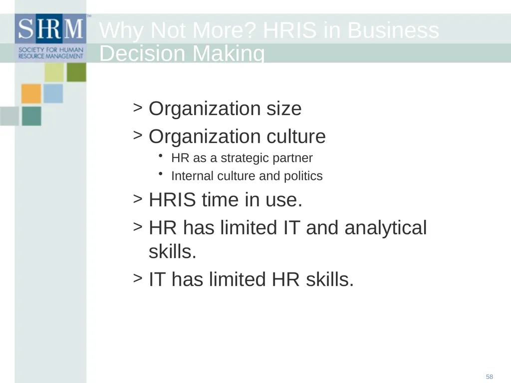 HR Data Management: An Historical, Technological - slide 58 of 68