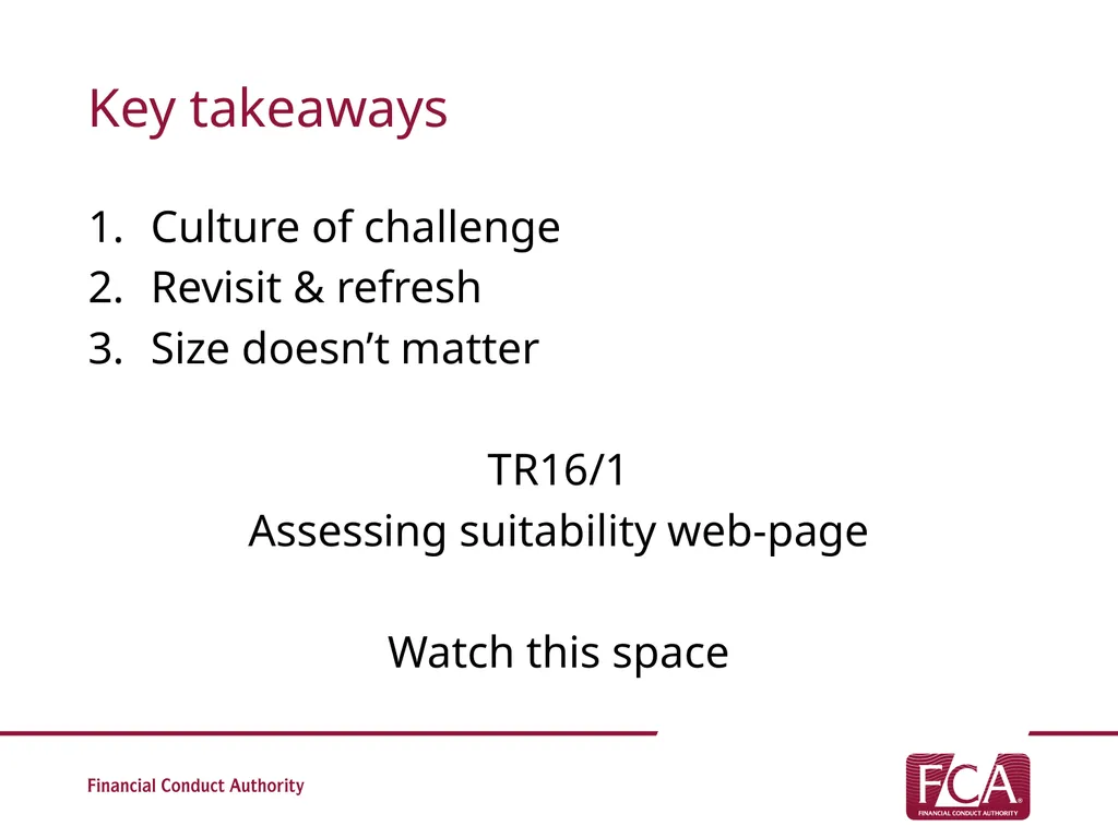Assessing suitability: Research & Due Diligence - slide 13 of 15