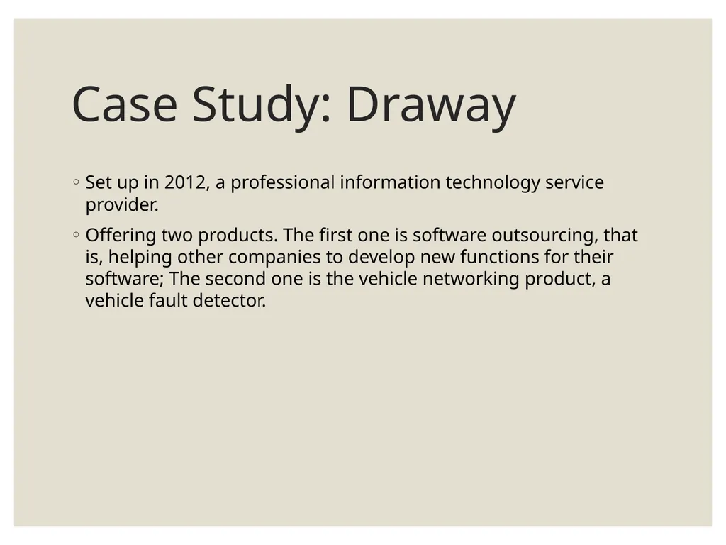 DRAWAY (卓为) Business Models Learning Objectives - slide 6 of 11