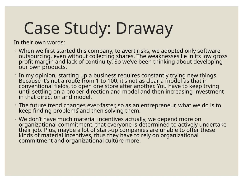 DRAWAY (卓为) Business Models Learning Objectives - slide 7 of 11