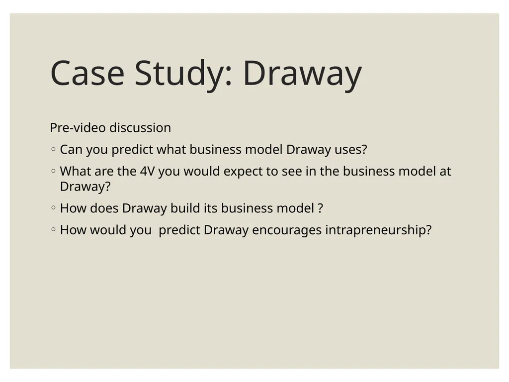 DRAWAY (卓为) Business Models Learning Objectives - slide 8 of 11