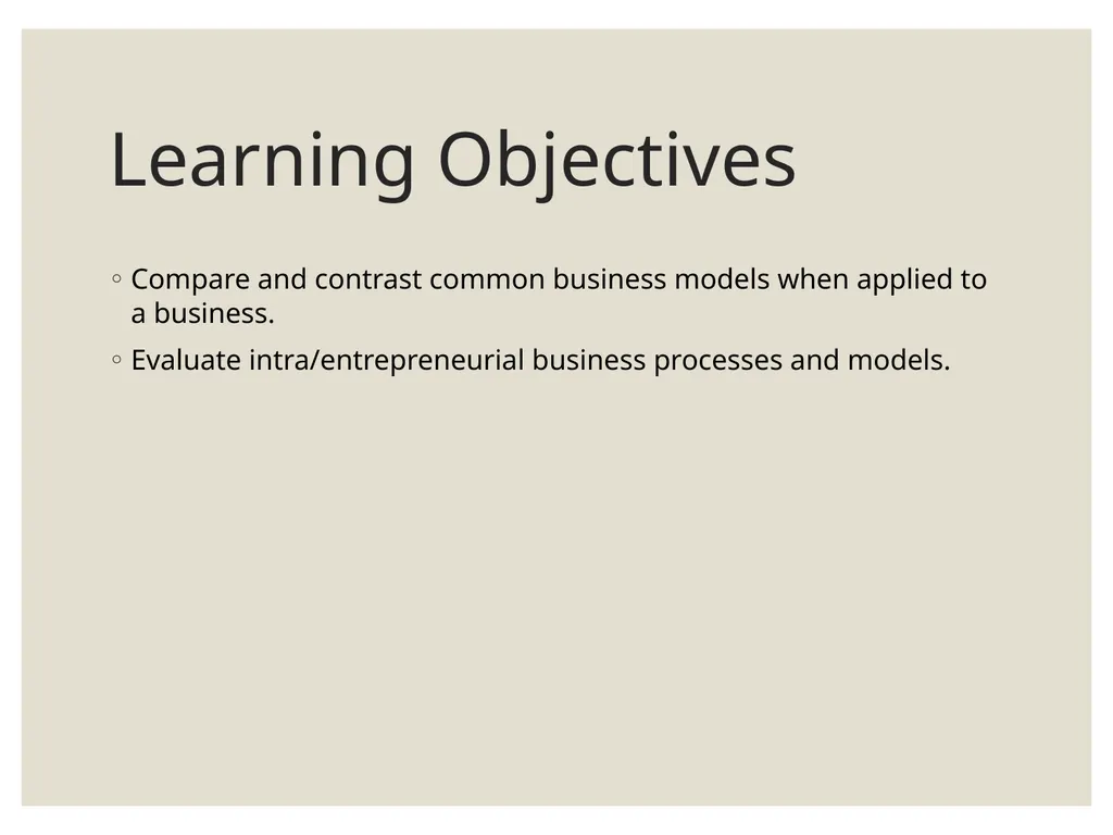 DRAWAY (卓为) Business Models Learning Objectives - slide 2 of 11