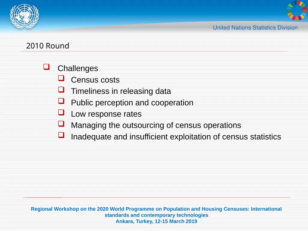 United Nations Statistics Division Programme in - slide 15 of 30