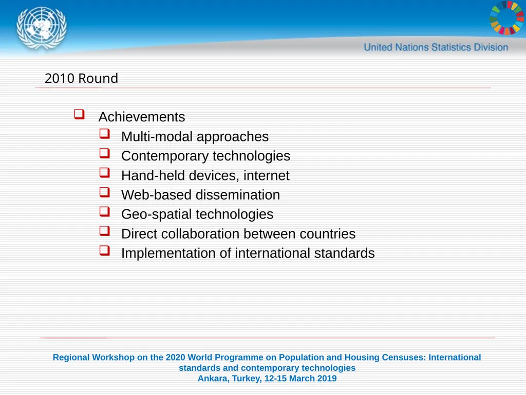 United Nations Statistics Division Programme in - slide 8 of 30