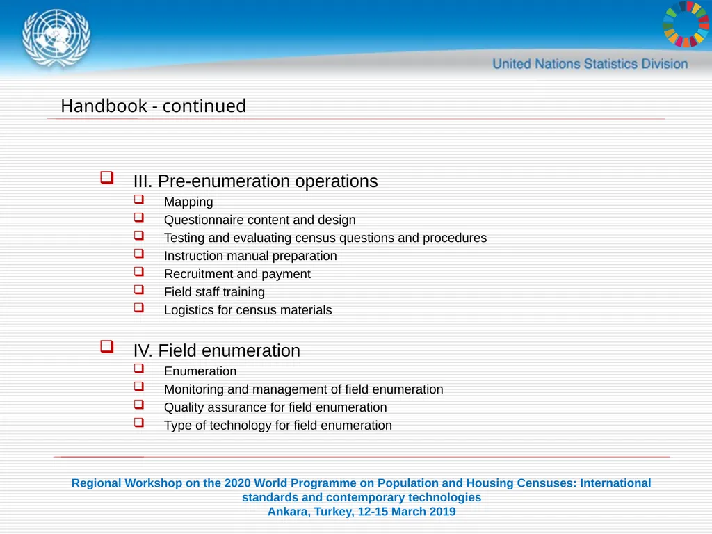 United Nations Statistics Division Programme in - slide 21 of 30