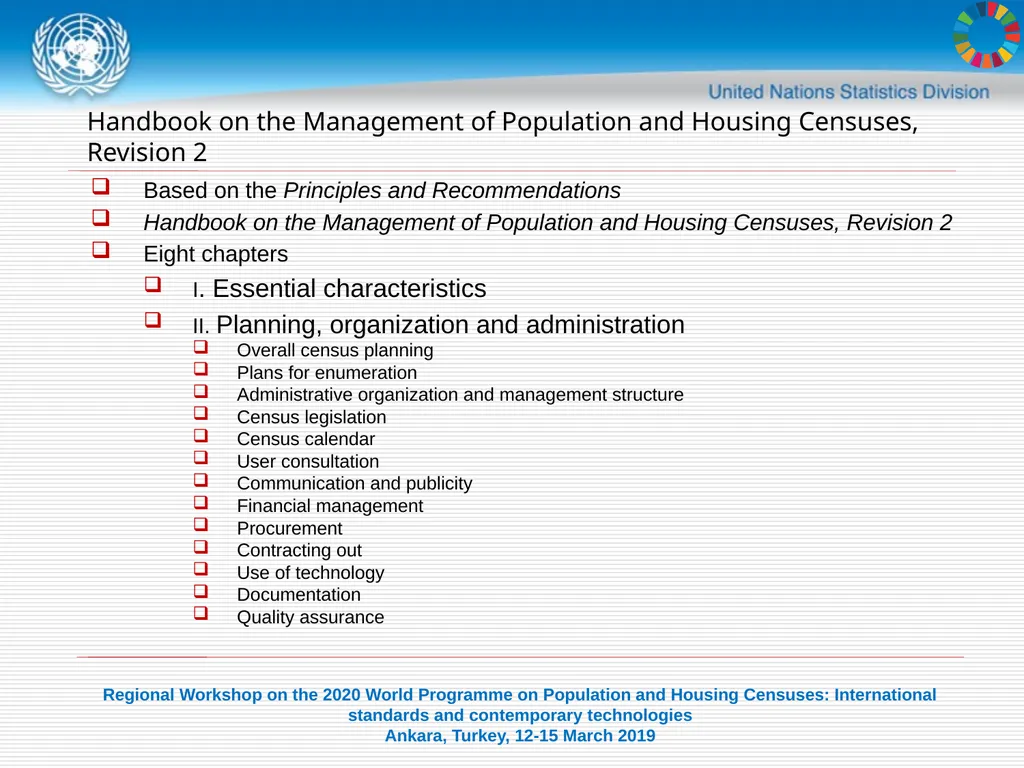 United Nations Statistics Division Programme in - slide 20 of 30