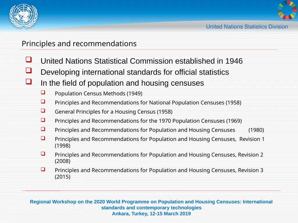 United Nations Statistics Division Programme in - slide 18 of 30
