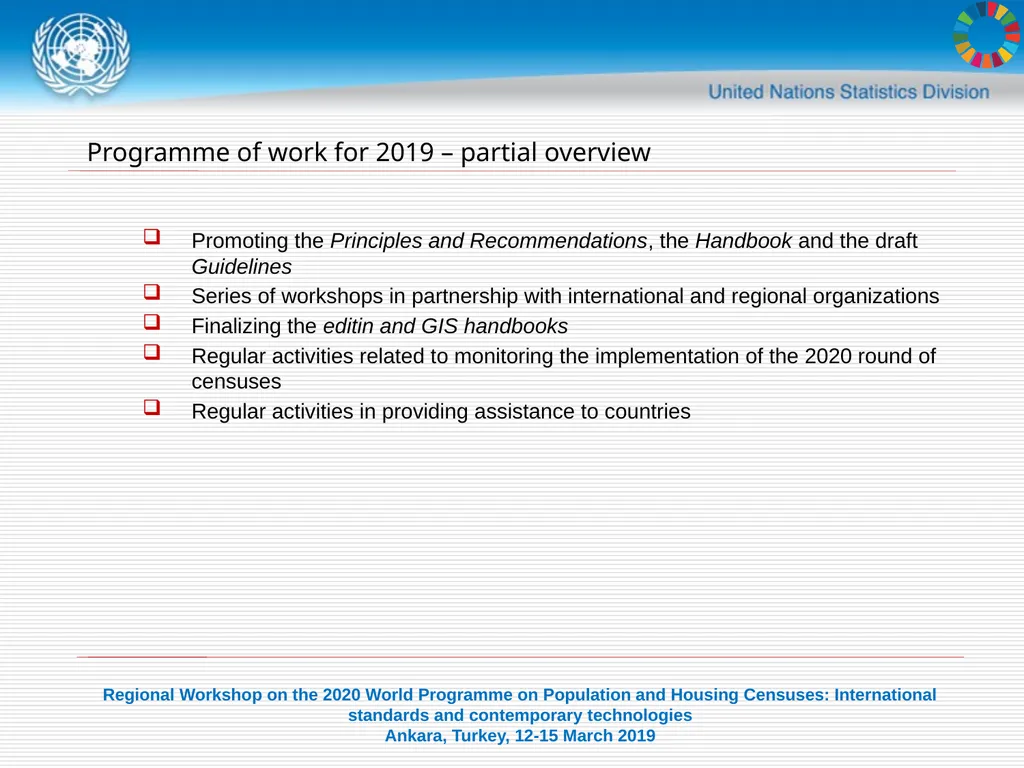 United Nations Statistics Division Programme in - slide 30 of 30