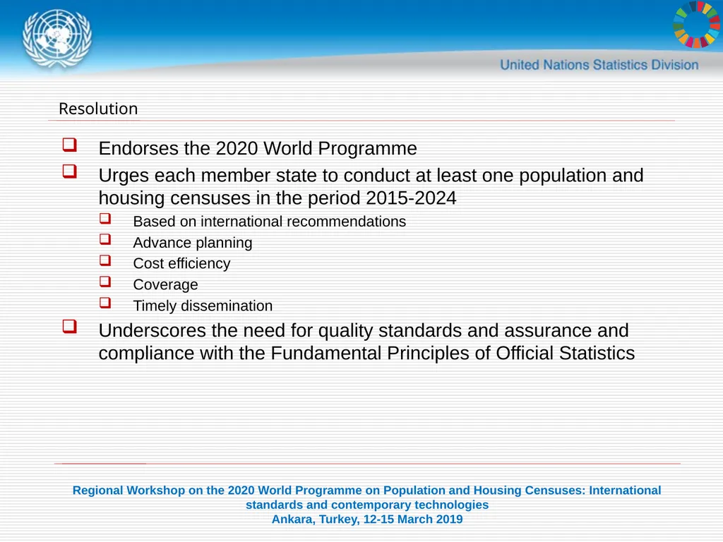 United Nations Statistics Division Programme in - slide 3 of 30