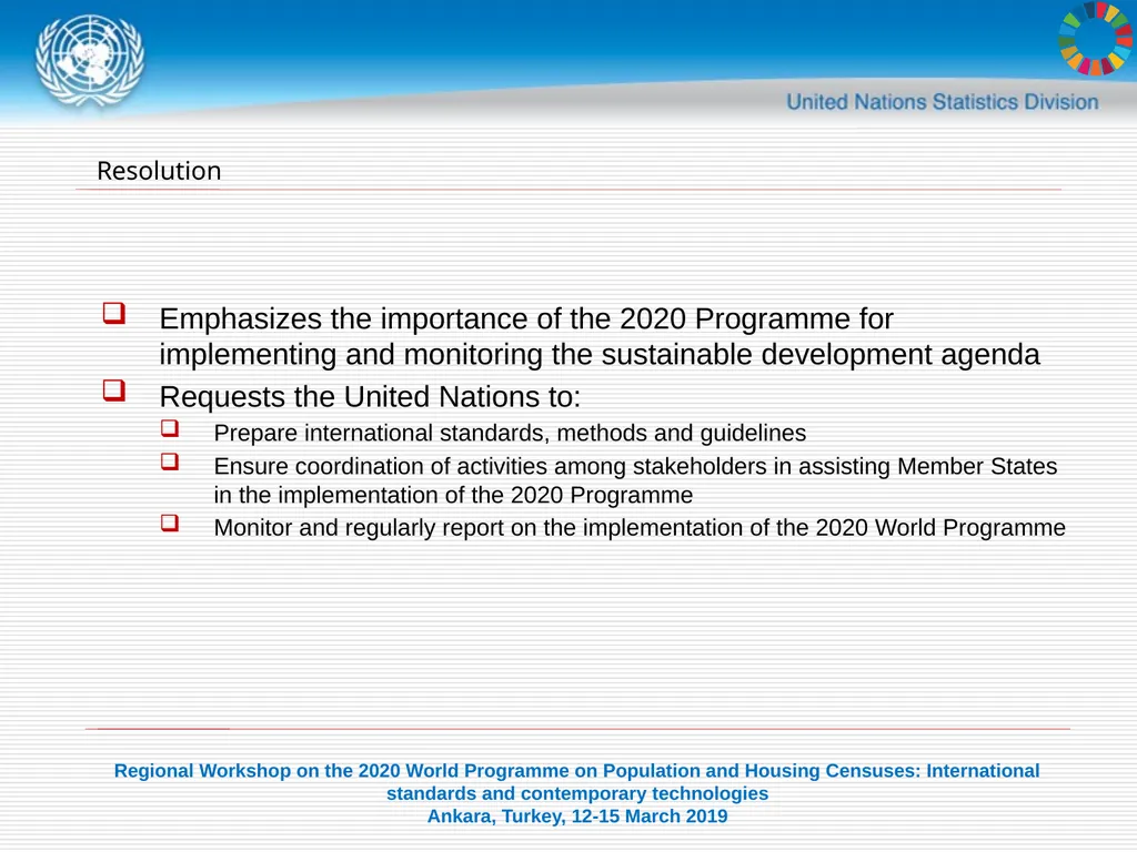 United Nations Statistics Division Programme in - slide 4 of 30