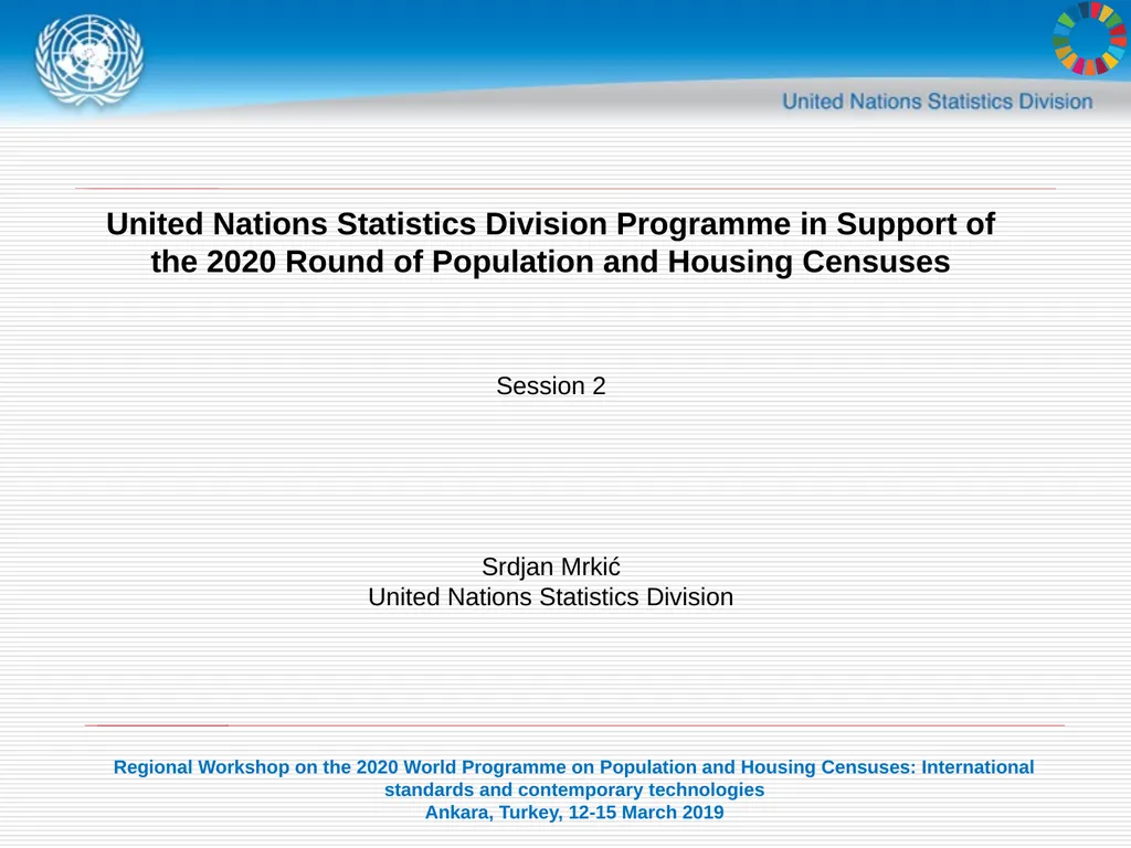 United Nations Statistics Division Programme in
