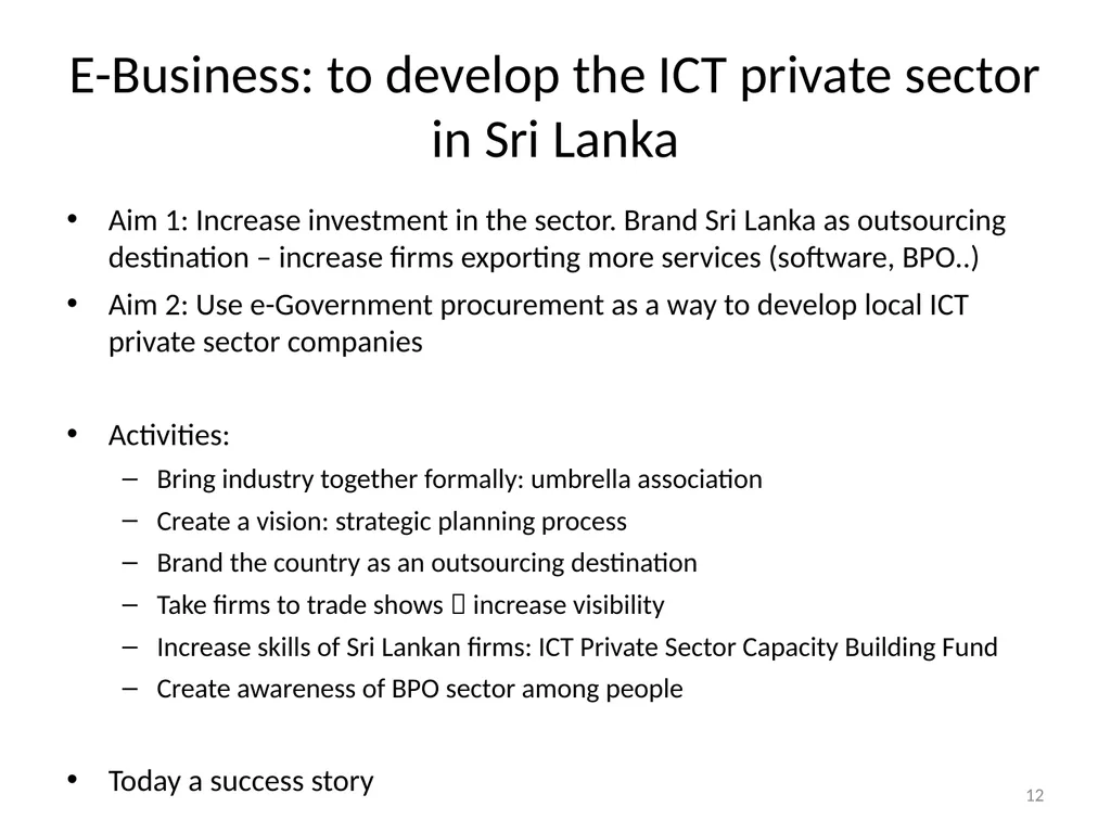 Making and implementing policy Rohan Samarajiva & - slide 12 of 28