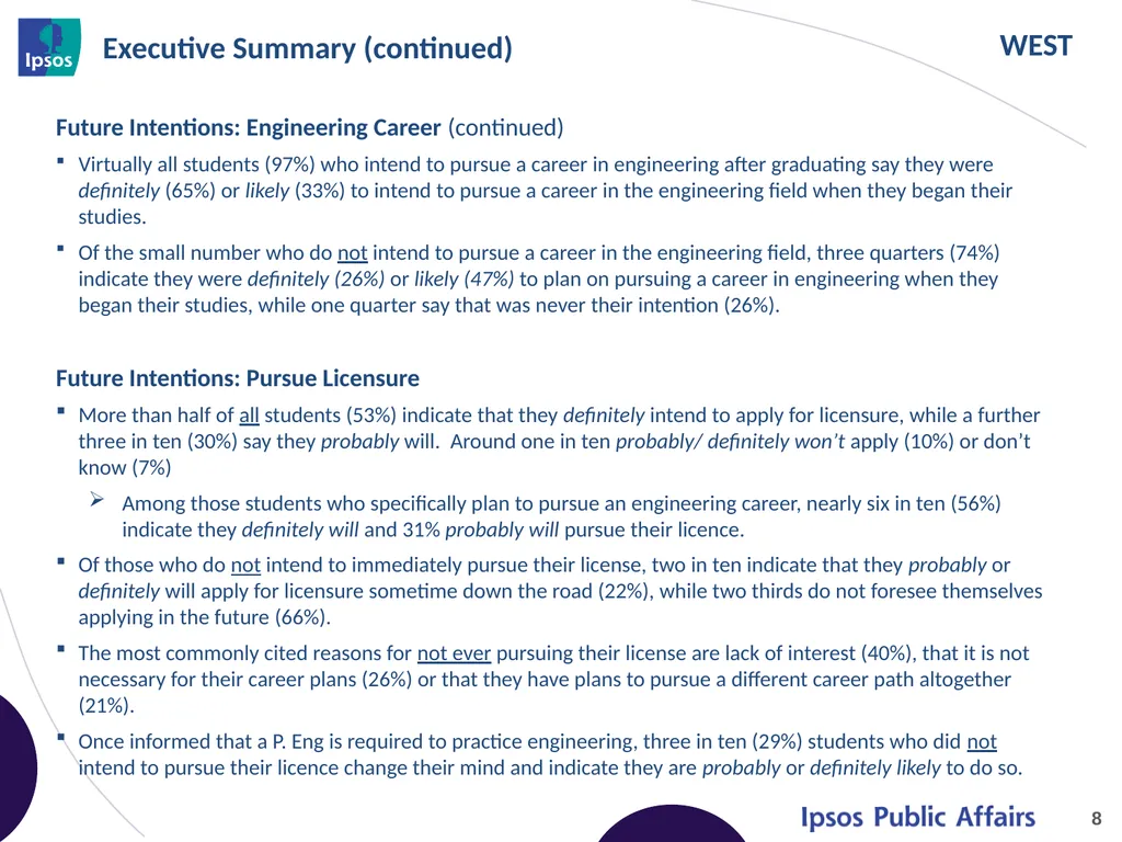 2014 Final Year Engineering Student Survey – - slide 8 of 65
