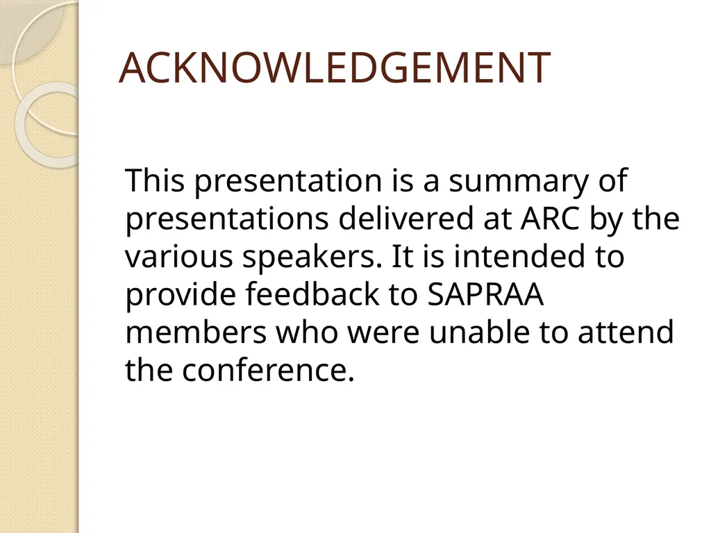 AFRICA REGULATORY CONFERENCE FEEDBACK DR DORCAS - slide 2 of 29
