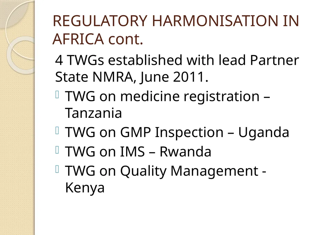 AFRICA REGULATORY CONFERENCE FEEDBACK DR DORCAS - slide 11 of 29