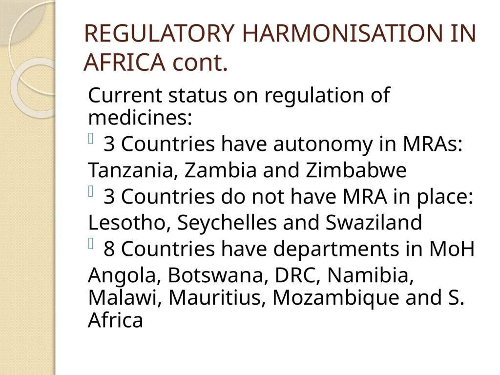 AFRICA REGULATORY CONFERENCE FEEDBACK DR DORCAS - slide 17 of 29