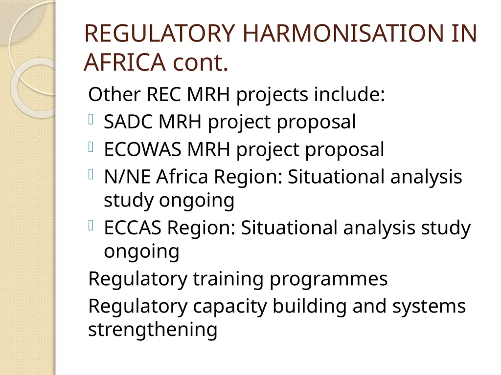 AFRICA REGULATORY CONFERENCE FEEDBACK DR DORCAS - slide 9 of 29