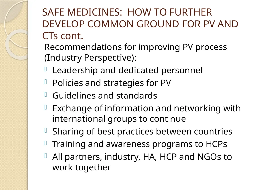 AFRICA REGULATORY CONFERENCE FEEDBACK DR DORCAS - slide 25 of 29