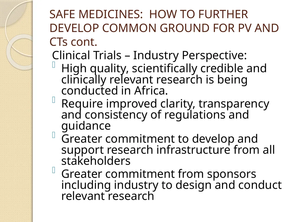 AFRICA REGULATORY CONFERENCE FEEDBACK DR DORCAS - slide 27 of 29