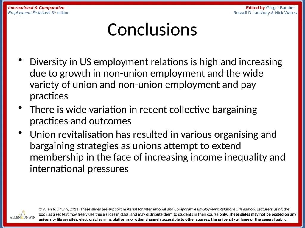 CHAPTER 3 Employment Relations in the United - slide 22 of 22