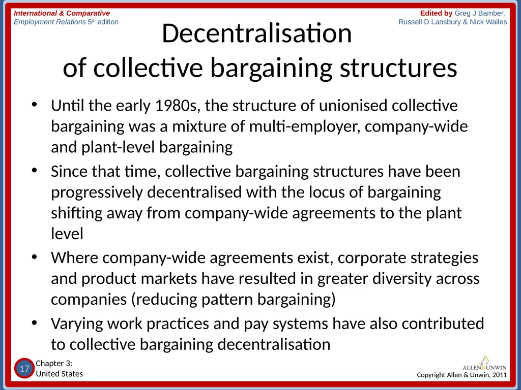 CHAPTER 3 Employment Relations in the United - slide 17 of 22