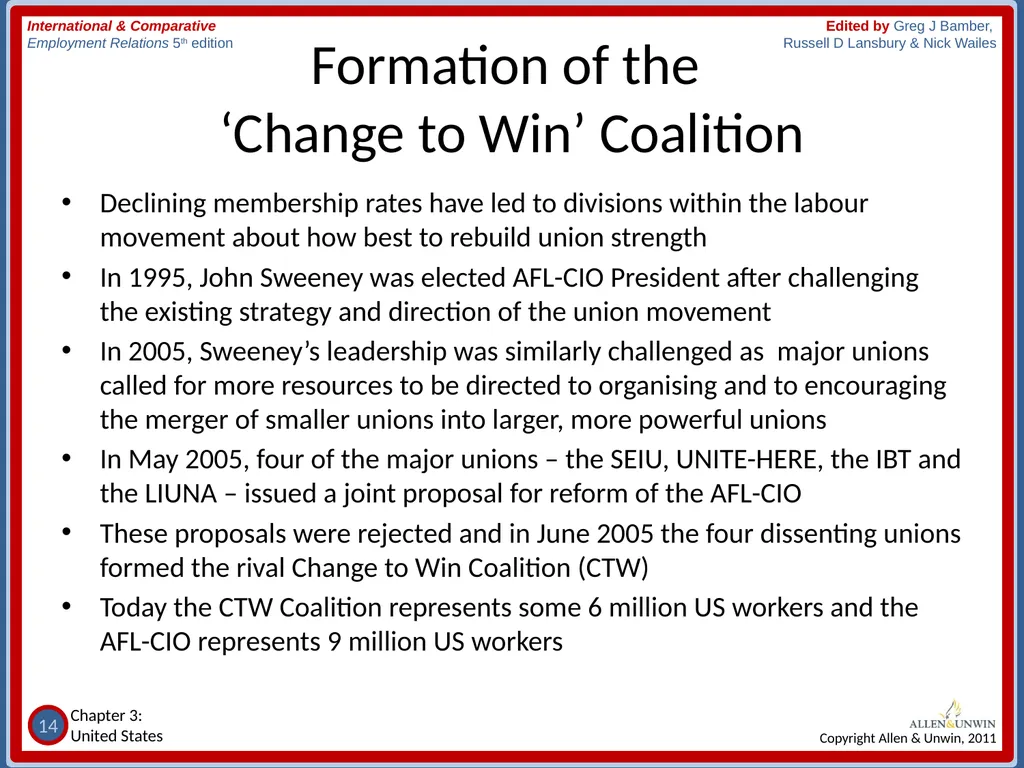 CHAPTER 3 Employment Relations in the United - slide 14 of 22