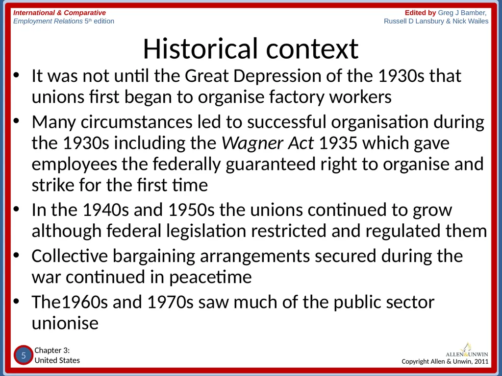 CHAPTER 3 Employment Relations in the United - slide 5 of 22