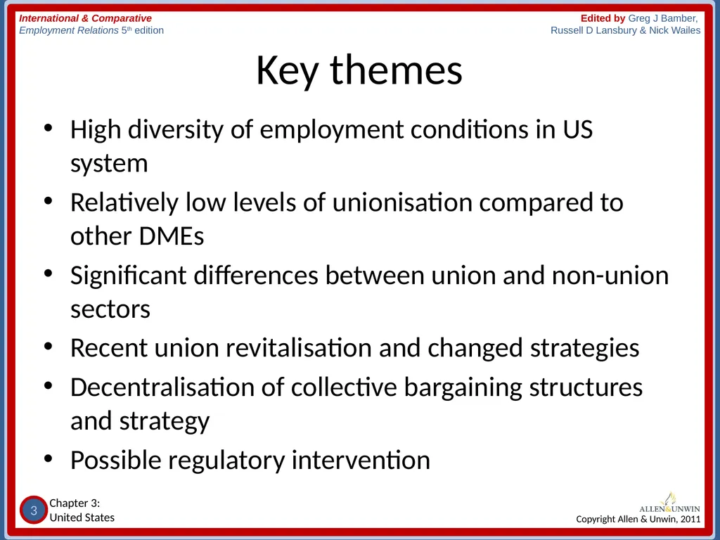 CHAPTER 3 Employment Relations in the United - slide 3 of 22