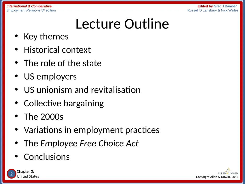 CHAPTER 3 Employment Relations in the United - slide 2 of 22
