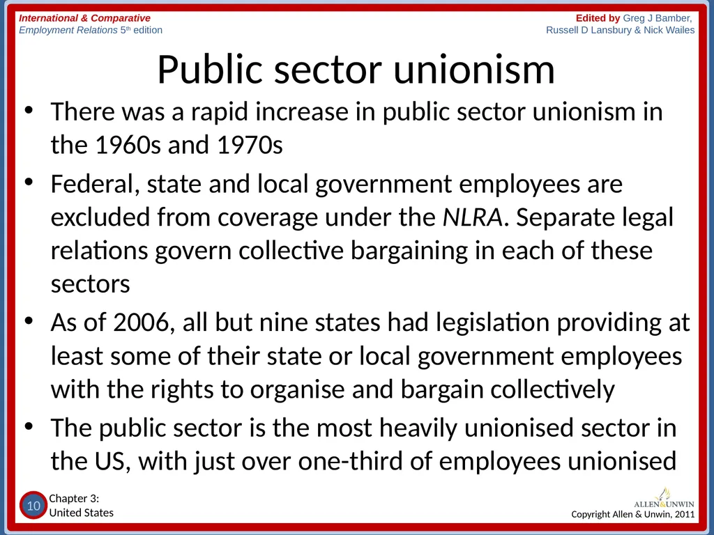 CHAPTER 3 Employment Relations in the United - slide 10 of 22