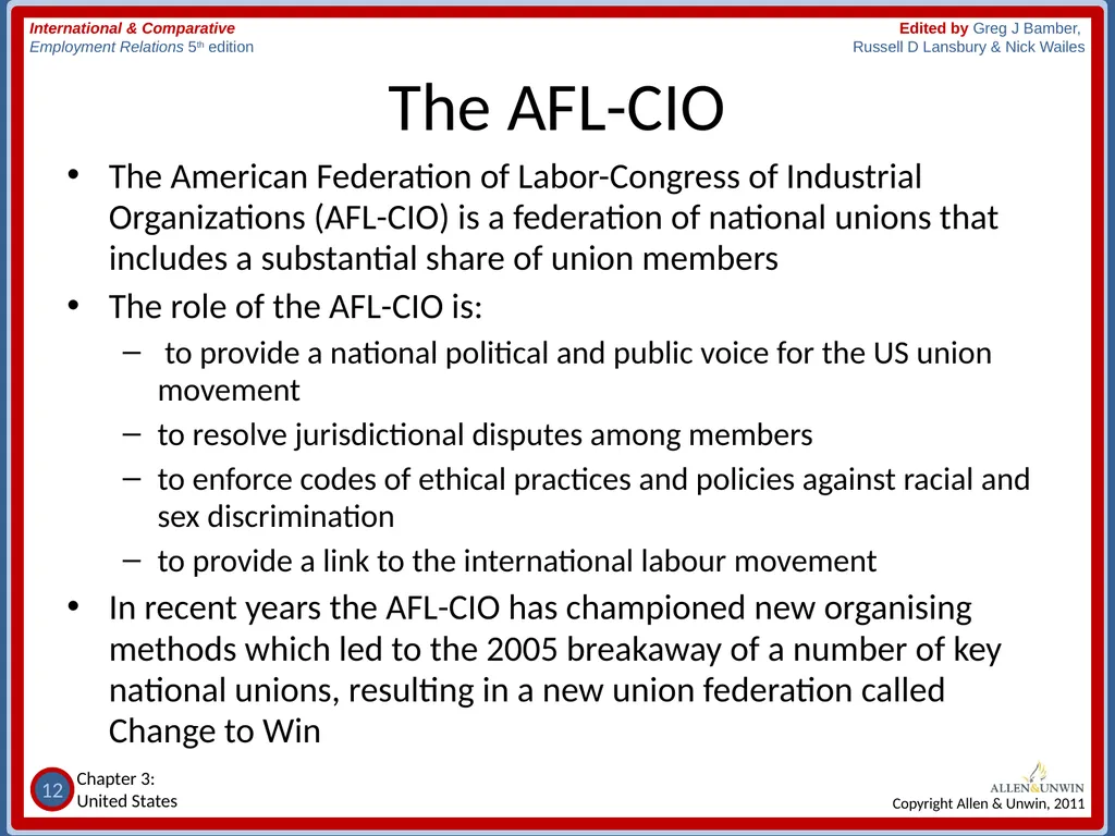 CHAPTER 3 Employment Relations in the United - slide 12 of 22