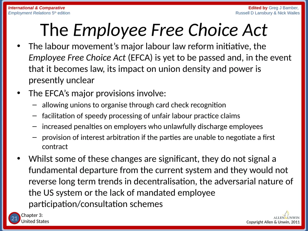 CHAPTER 3 Employment Relations in the United - slide 21 of 22