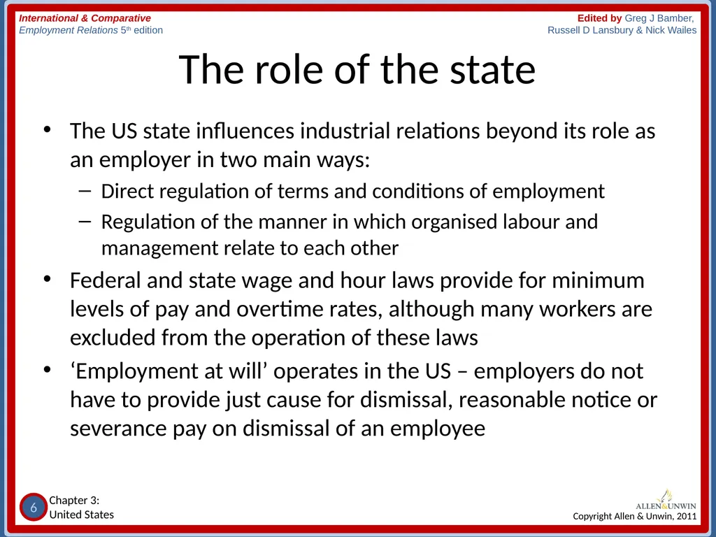 CHAPTER 3 Employment Relations in the United - slide 6 of 22