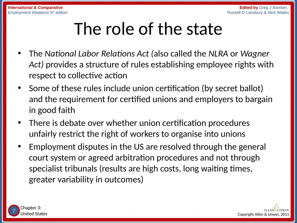 CHAPTER 3 Employment Relations in the United - slide 7 of 22