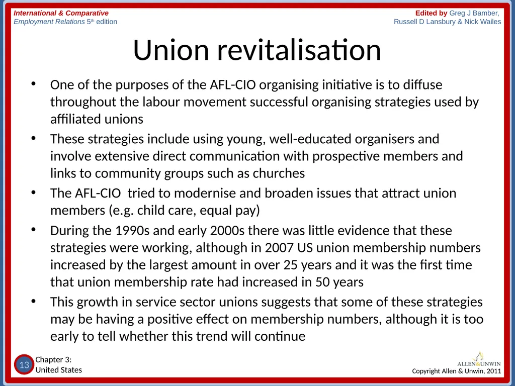 CHAPTER 3 Employment Relations in the United - slide 13 of 22
